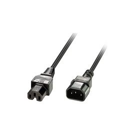 Lindy 2m IEC C14 to IEC C15 'Hot Condition' Power Cable. Black