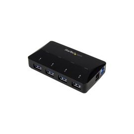 4-Port USB 3.0 Hub plus Dedicated Charging Port - 1 x 2.4A Port - Desktop USB Hub and Fast-Charging Station