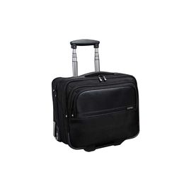 LIGHTPAK Businesstrolley 1680D Nylon Trolleysystem Tragegriff gepolstertes Laptopfach drei A4 Faecher diverse Einschubfaecher
