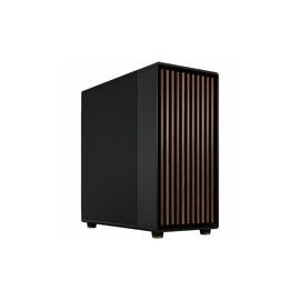 Fractal Design North XL Charcoal Black (Black Solid) Case, E-ATX, Fine Mesh Side, 3 PWM Fans, USB-C, Walnut Front