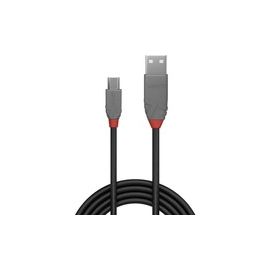 LINDY 0,5m USB 2.0 Typ A/Micro-B Kabel Anthra Line 480 Mbit/s