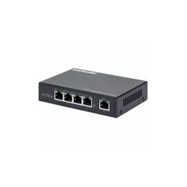 INTELLINET 4-Port Gigabit Ultra PoE-Extender Verlaengert PoE-Reichweite um 100m PoE-Strombudget 90W 4x PSE-Ports IEEE 802.3bt/at/af