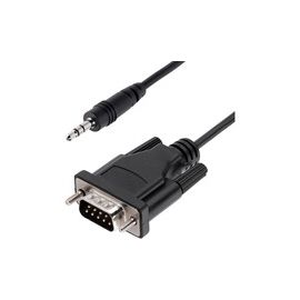 3ft (1m) DB9 to 3.5mm Serial Cable for Serial Device Configuration, RS232 DB9 Male to 3.5mm for Calibrating via Audio Jack