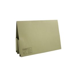 Guildhall Legal Wallet Double Pocket Manilla 315gsm 2x35mm Foolscap Green Ref 214-GRNZ [Pack 25]