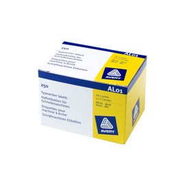 Avery Typewriter Address Labels Self-adhesive Perforated Size 76x37mm on Roll Ref AL01 [250 Labels]