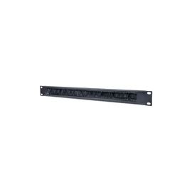 19IN CABLE ENTRY PANEL 1U- WITH BRUSH INSERT BLACK