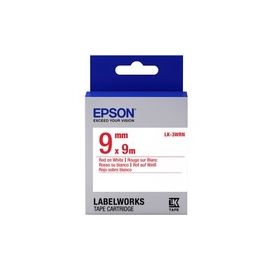 EPSON LABEL CARTRIDGE STANDARD LK-3WRN RED/WHITE 9MM (9M)