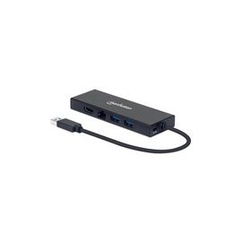 USB-C DOCK/HUB HDMI/USB-C/RJ45/ USB-A M/F 5GBPS INC/PD 20CM ALUM