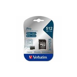 Verbatim PRO MicroSDXC 512GB inc Adapter
