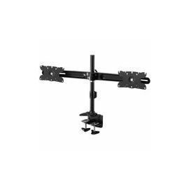 A Clamp based mount that supports up to two 32 inch LED/LCD monitors, each weigh