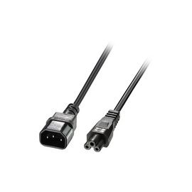 Lindy 3m IEC C14 To IEC C5 Cloverleaf Extension Cable