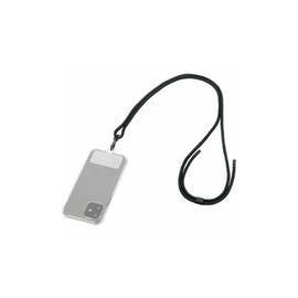 UNIVERSAL REMOVABLE SMARTPHONE LANYARD 75 CM - BLACK - SOFT BAG