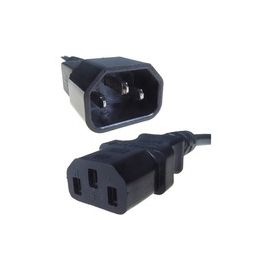 1M IEC Mains extension cable - IEC C14 Male to IEC C13 Female