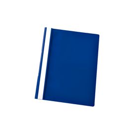 Esselte Report Flat File Lightweight Plastic Clear Front A4 Dark Blue Ref 28315 [Pack 25]