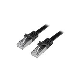 2m Cat6 Patch Cable - Shielded (SFTP) Snagless Gigabit Network Patch Cable - Black