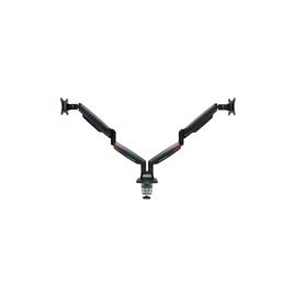 One-Touch Height Adjustable Dual Monitor Arm - Black