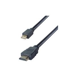 2M ELITE MINI DIS. PORT TO HDMI CONNECTOR CABLE MALE TO MALE BLACK