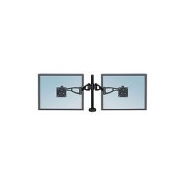 Dual Monitor Arm, 24lb Cap./Arm,4-3/8"x38-3/4"x22" , BK