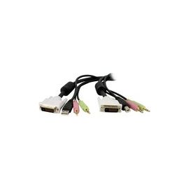 Cable de 1.8m para Switch Conmutador KVM 4en1 DVI-D Dual Link Doble Enlace USB con Audio MicrÃ³fono