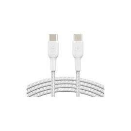 BOOST CHARGE USB-C TO USB-C CABLE_BRAIDED 2M WHITE