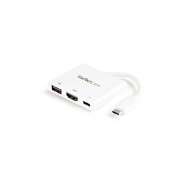 USB-C to 4K HDMI Multifunction Adapter with Power Delivery and USB-A Port - White - USB Type-C to HDMI - USB C Laptop Travel Adapter