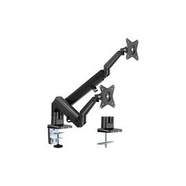 NEWSTAR DESK MOUNT ULTRA FLAT (CLAMP/GROMMET) BLACK 17-27IN