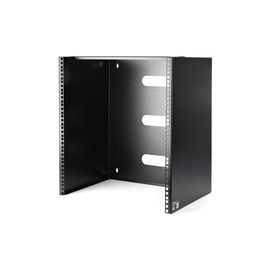 Wall-Mount Bracket for Shallow Rack-Mount Equipment - Solid Steel - 12U Mount equipment that is up to 12 inches deep, such as patch panels or network switches, to your wall.