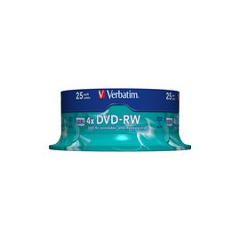 DVD-RW 4.7GB 4X 25PK SCRATCH RESIST LPI NO INC 15 E