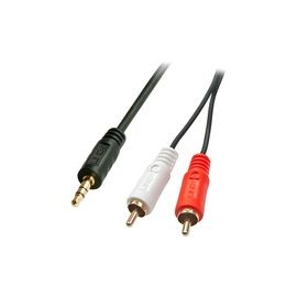 LINDY Premium Audio-Adapterkabel 10m 2x RCA (Cinch) Stecker an 3,5mm Klinkenstecker