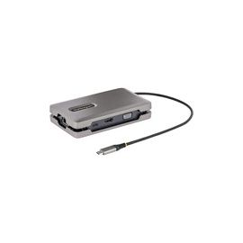 USB-C Multiport Adapter w/USB-C DP Alt Mode Video/4K HDMI/VGA, USB-C Dual Monitor Docking Station, Type C Mini Dock/MST Hub