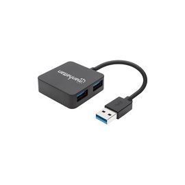 USB-A 4-PORT HUB USB 3.0- BUS POWER BLACK