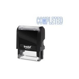 Standard Size S-Printy Self Inking Stamp, "Completed" , Blue