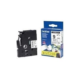 Brother TZeFX221 - Ruban flexible - noir sur blanc - Rouleau (0,9 cm x 8 m) - 1 rouleau(x)