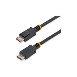 10Ft DisplayPort Cable with Latches. "StarTech.com s DisplayPort cables feature a small USB-sized latching connector, two-way display connectivity, optional audio support, higher performance than dual link DVI at 10.8 Gigabits per second, and a unique mi