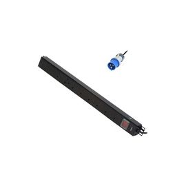 Lindy 8 Way UK Mains Sockets. Vertical PDU with Commando Plug