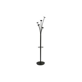 Coat Stand, 5 Wood Adjustable Pegs, 74" H, Black