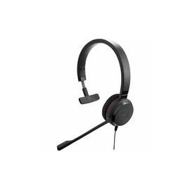 Jabra EVOLVE 20 MS Mono USB Headband Special Edition Noise cancelling, USB connector, with mute-button and volume control on the cord, with leatherette ear cushion, Microsoft optimized