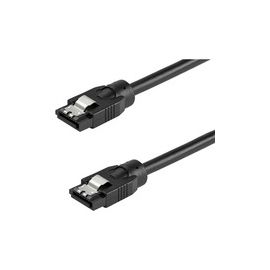 0.6 m Round SATA Cable - Latching Connectors - 6Gbs SATA Cord - SATA Hard Drive Power Cable - Lifetime Warranty (SATRD60CM)
