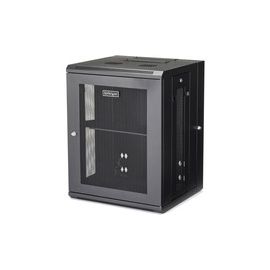 Wall Mount Server Rack Cabinet - Hinged Enclosure - 15U - Wall Mount Network Cabinet - 20in Deep
