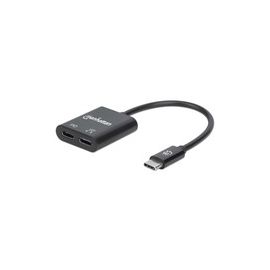 USB-C TO USB-C/USB-C AUDIO M/F-480MBPS (USB 2.0) CABLE 11CM