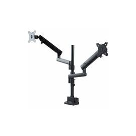 Desk Mount Dual Monitor Arm, Height Adjustable Full Motion Monitor Mount for 2x VESA Displays up to 32"/17lb, Stackable Arms