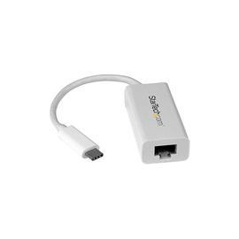USB-C to Gigabit Network Adapter - USB 3.1 Gen 1 (5 Gbps) - USB Type-C Ethernet Adapter with Native Support - White