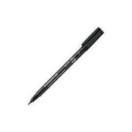 Fiber Tip Pen, Permanent, Fine Point, 10/BX, Black Ink