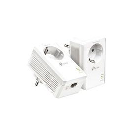 TP-Link AV1000 - Gigabit Passthrough Powerline Starter Kit - bridge - GigE, HomePlug AV (HPAV), HomePlug AV (HPAV) 2.0, IEEE 1901 - wall-pluggable (pack of 2)