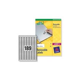 AVERY BoÃ®te de 4725 étiquettes enlevables 25.4x10 impression laser L4731Rev-25