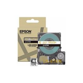 Epson LK-6TKN Gold on Metallic Clear Tape Cartridge 24mm - C53S672098