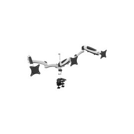 TRIPLE MONITOR MOUNT W/ARTICUK ARMS CLAMP/GROMMET MAX 28 LED