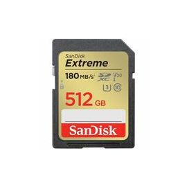 Extreme 512GB SDXC Memory Card plus 1 year RescuePRO Deluxe up to 180MB/s and 130MB/s Read/Write speeds UHS-I Class 10 U3 V30