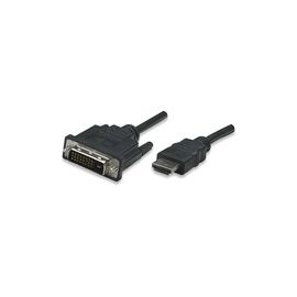 MANHATTAN HDMI auf DVI-Kabel 1m schwarz HDMI-Stecker auf DVI-D 24+1 Stecker Dual Link