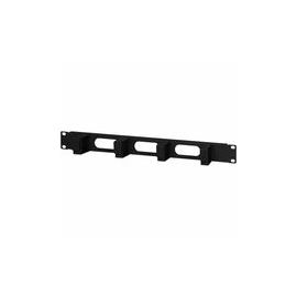 19IN CABLE MANAGEMENT PANEL 1U 4 SHORT PLASTIC RINGS BLACK